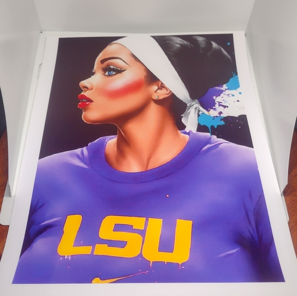 NEW!π― ANGEL REESE ULTRA PREMIUM GLOSSY 8.5x11 LSU WOMEN'S BASKETBALL POSTER SET - Picture 8 of 14